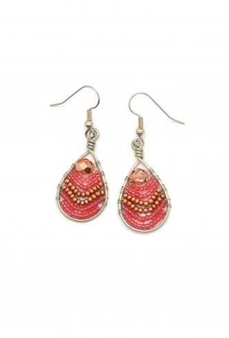 Beaded Wire Teardops Beaded Wire Teardops